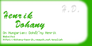 henrik dohany business card